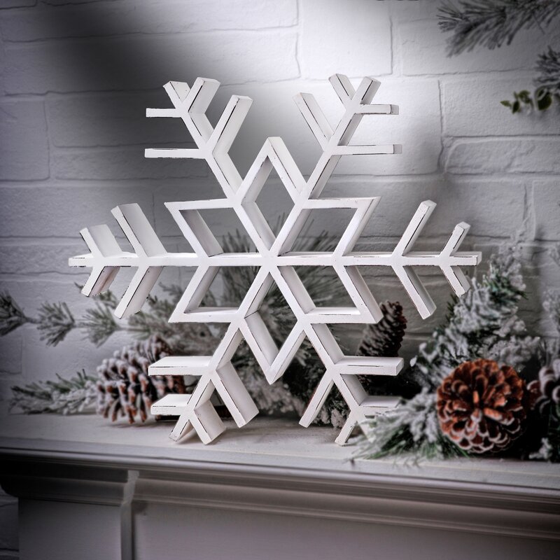 The Holiday Aisle Mdf Snowflake Table Piece Wayfair